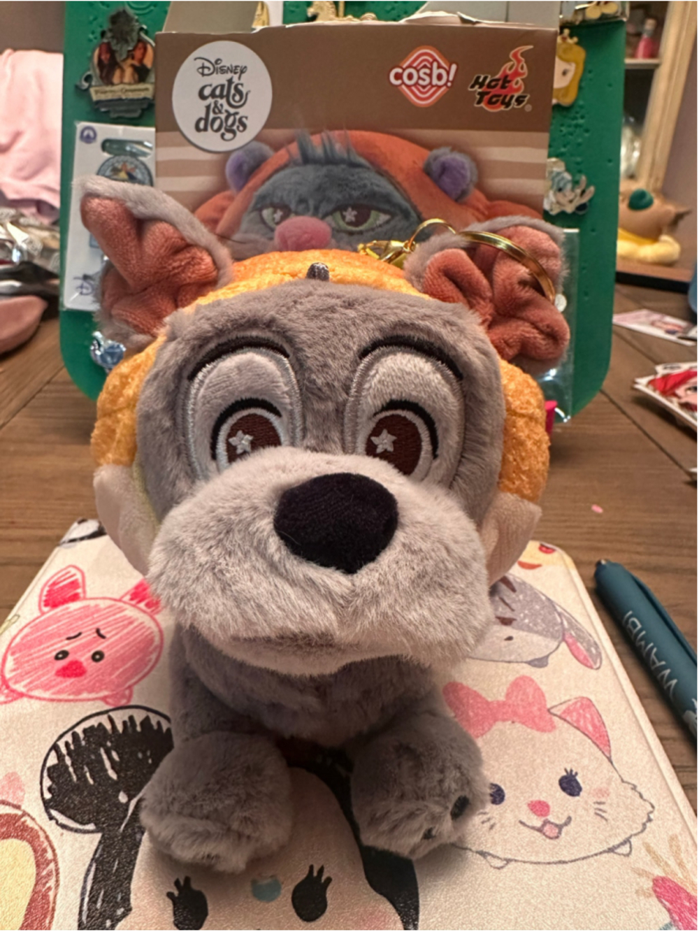 Tramp Disney Cats & Dogs Bakery Cosbi Plush Keychain Collection Toy Gift NO BOX